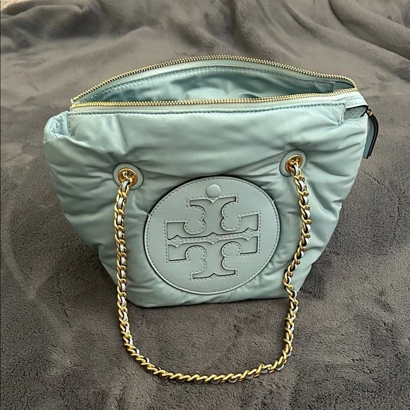 Tory Burch Light Green Shoulder Bag with Gold Chain - Picture 5 of 7